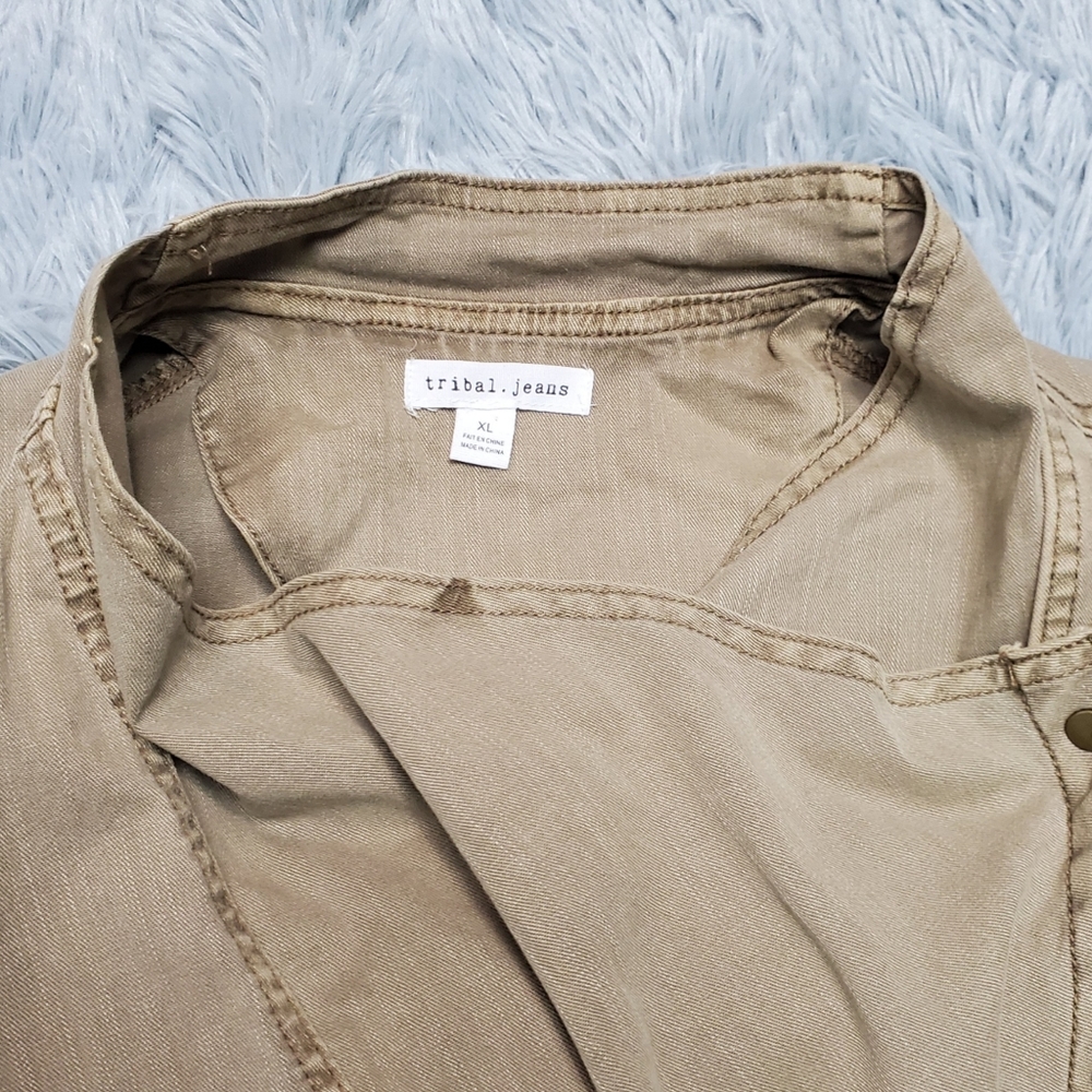 Tribal jeans brown jacket size XL - Picture 4 of 10